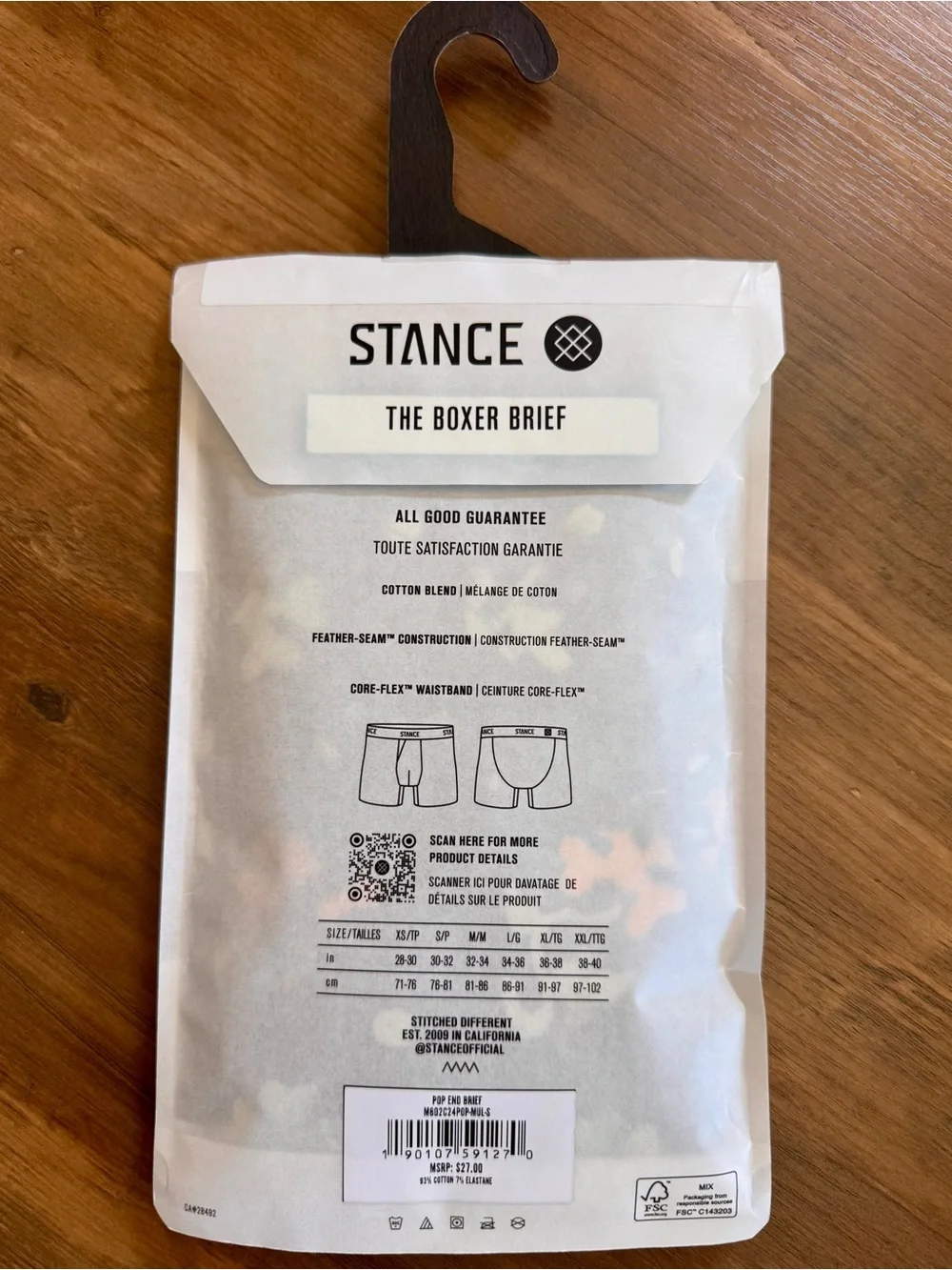 NWT Stance the Boxer Brief Cotton Blend 